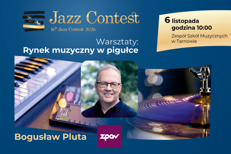 Plakat warsztatów rynek muzyczny w pigułce